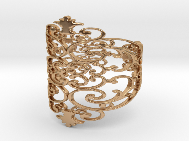 wrought elven filigree Ring  in Polished Bronze: 6 / 51.5