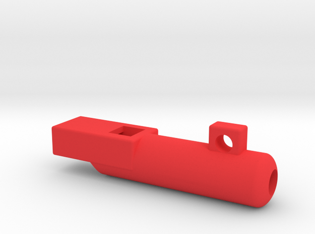 whistle short and round in Red Processed Versatile Plastic