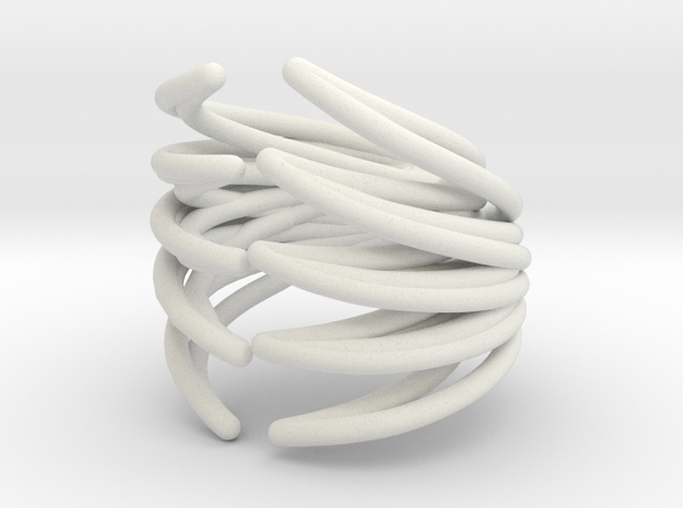 Ryb Ring Smaller Size in White Natural Versatile Plastic