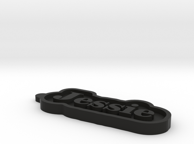 Jessie Name Tag in Black Natural Versatile Plastic