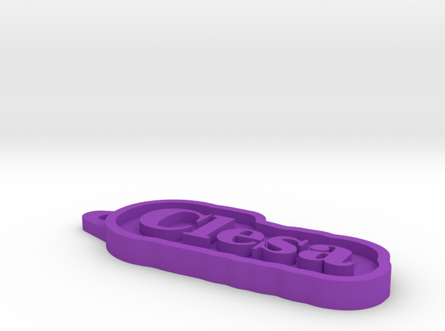 Clesa Name Tag in Purple Processed Versatile Plastic