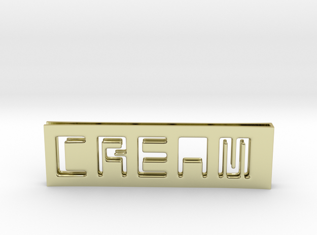 C.R.E.A.M. Moneyclip...so that Cash never dies OUT in 18k Gold Plated Brass