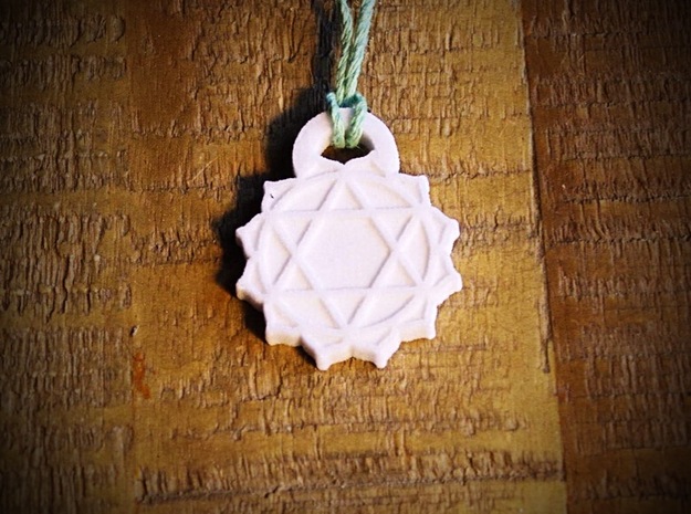 Heart Chakra Aromatherapy Pendant in Natural Sandstone