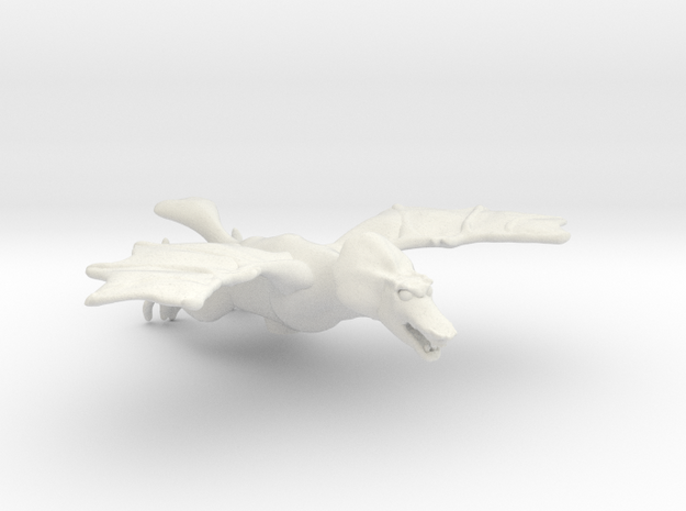 Omni Scale Space Dragon Young Female MGL in White Natural Versatile Plastic
