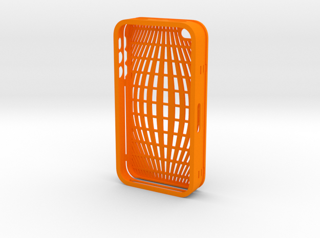 IPHONE_4S_COVER_2 PART_COMBINED_DESIGN_1 in Orange Processed Versatile Plastic