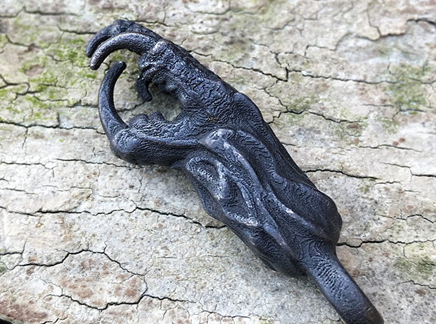 Eagle Foot - Pendant - West Coast Witch in Polished and Bronzed Black Steel