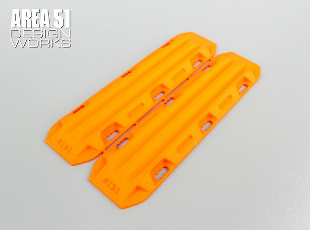 12th Scale Sand Ladders (2pcs) in Orange Processed Versatile Plastic