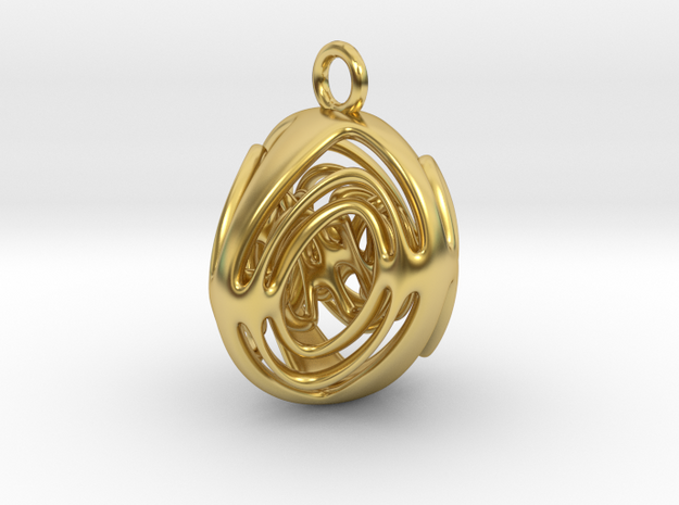 Pendant in Polished Brass