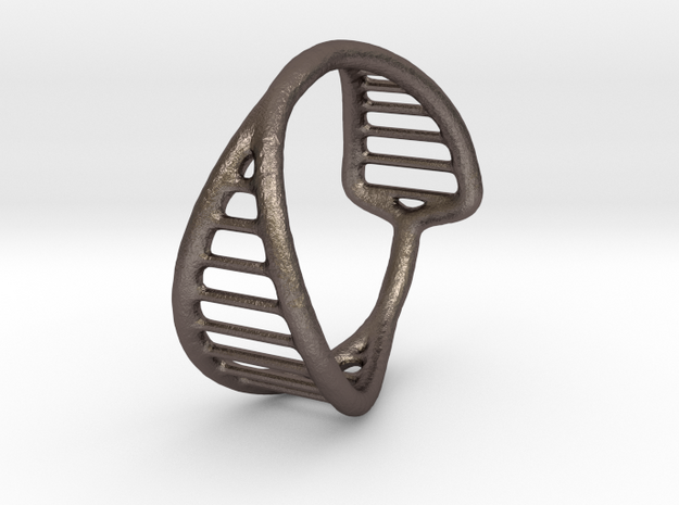 Ring 16 in Polished Bronzed-Silver Steel