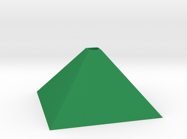Tapered golden ratio pyramid in Green Processed Versatile Plastic