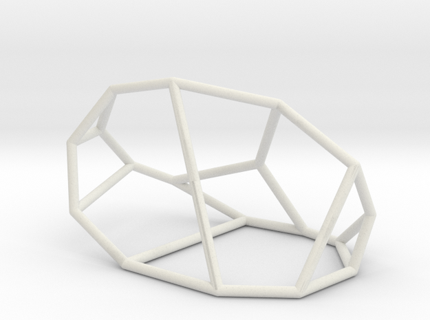 "Irregular" polyhedron no. 1 in White Natural Versatile Plastic: Large