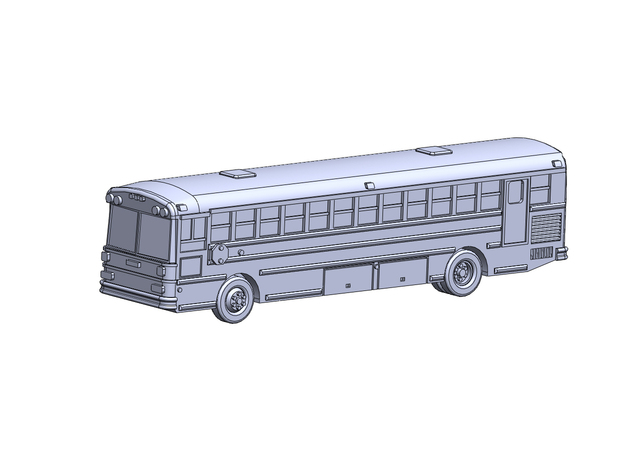Thomas140H school bus in Tan Fine Detail Plastic: 1:400