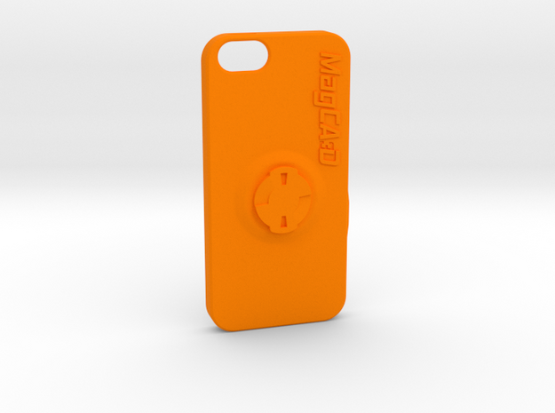iPhone 5S & SE Wahoo Mount Case - Centre in Orange Processed Versatile Plastic