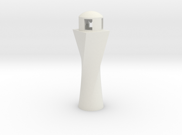 Lighthouse Ornament in White Natural Versatile Plastic