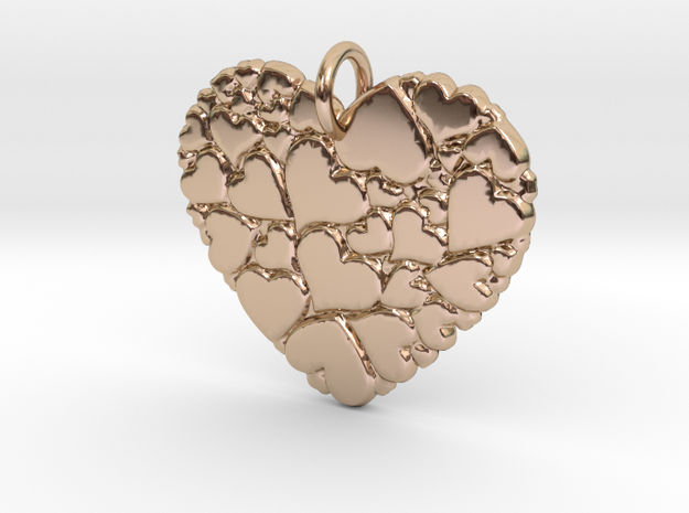 Heart of Hearts Pendant in 14k Rose Gold