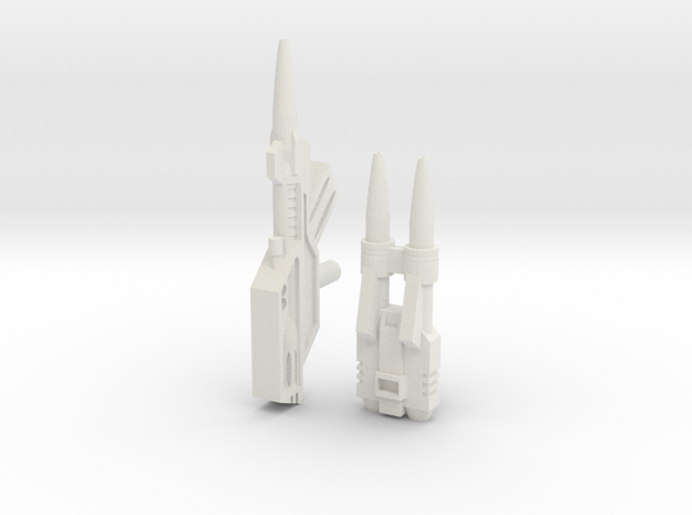 POTP Punch-Counterpunch Weapons in White Natural Versatile Plastic