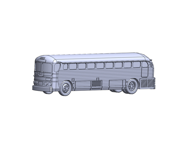 gmcPD3751 Bus in Tan Fine Detail Plastic: 1:400
