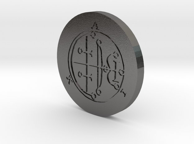 Aim Coin in Polished Nickel Steel
