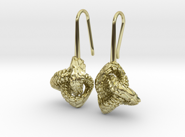 Love Atom Earrings in 18k Gold Plated Brass