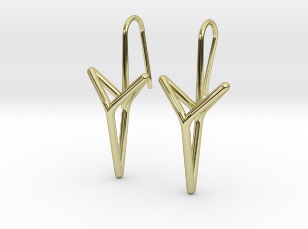 YOUNIVERSAL Straight. Elegant Earrings.  in 18k Gold Plated Brass