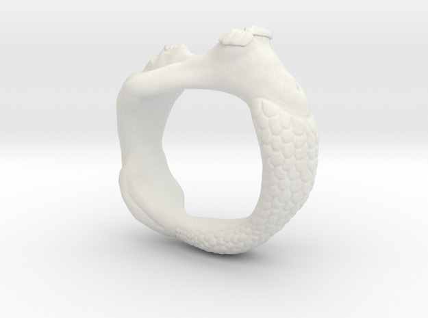 Natasha Ring in White Natural Versatile Plastic: 9 / 59