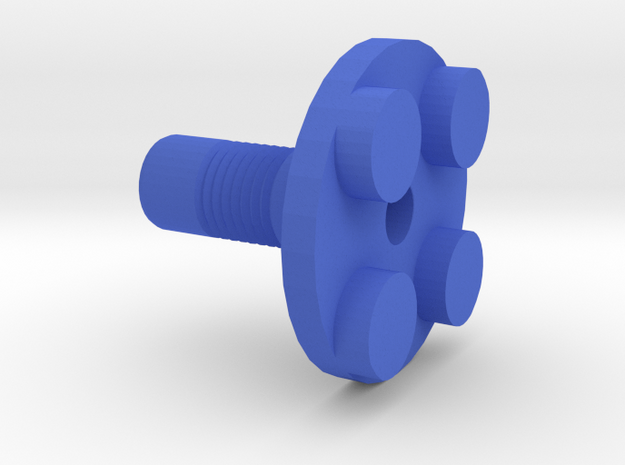 Toy Handle: 2x2 Circle in Blue Processed Versatile Plastic