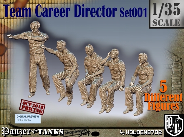 1/35 team career director Set001 in Tan Fine Detail Plastic