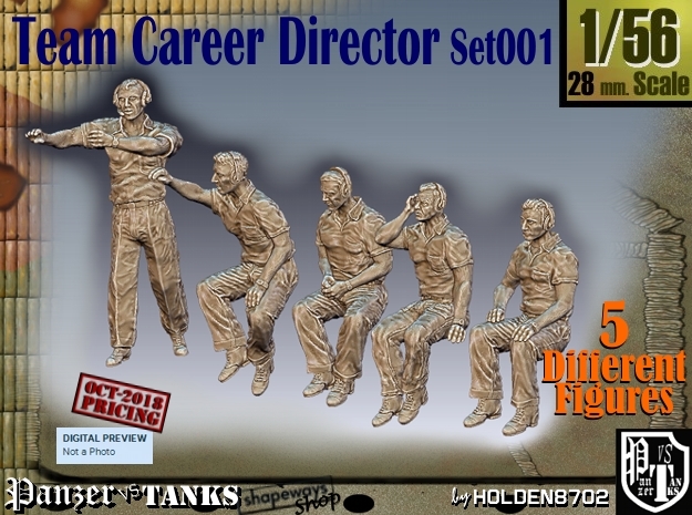 1/56 team career director Set101 in Tan Fine Detail Plastic