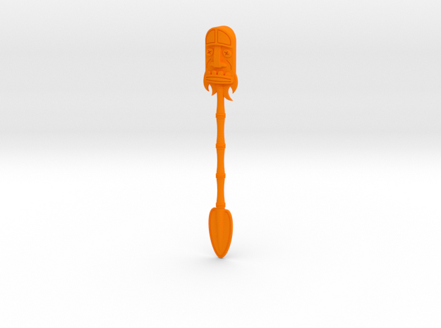 Tiki Swizzle Stick in Orange Processed Versatile Plastic