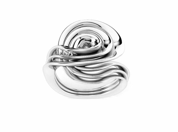 Masalla Curved Ring in Polished Silver: 6.25 / 52.125