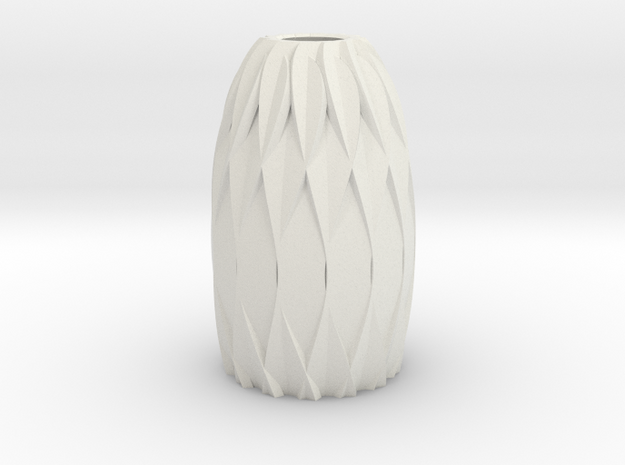 MV Collection - MINI Vase1 in White Natural Versatile Plastic