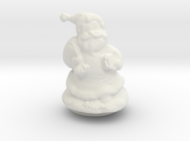 Santa ornament  in White Natural Versatile Plastic