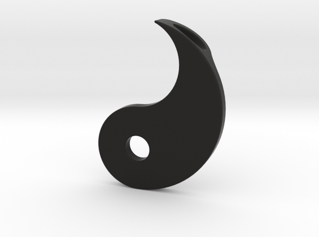 Yin Yang Pendant - Part 2 in Black Natural Versatile Plastic