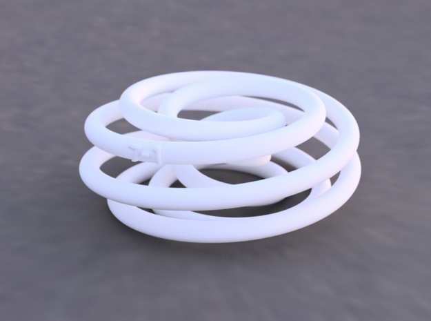 Torus Knot (7,2) in White Natural Versatile Plastic