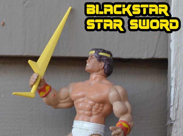 Blackstar Star Sword (3mm, 4mm, 5mm) in Yellow Processed Versatile Plastic: Medium