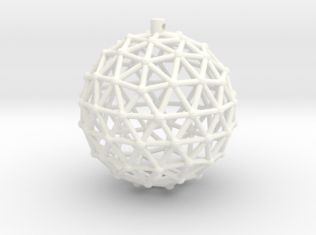 Magneto Xmas Ball in White Processed Versatile Plastic
