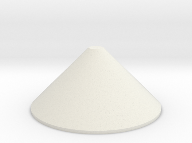 1/64 12' Tower Bottom Cone in White Natural Versatile Plastic