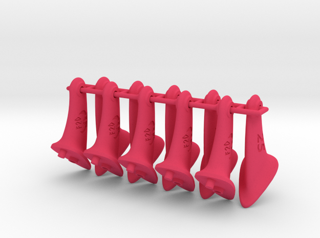 10 pcs. 25mm F2D Control Horn - v2.1 in Pink Processed Versatile Plastic