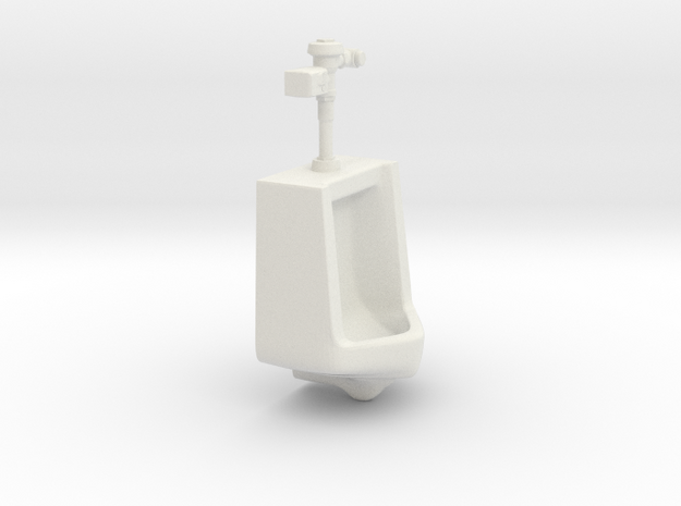 1:18 Scale Urinal with Auto Flush Unit in White Natural Versatile Plastic