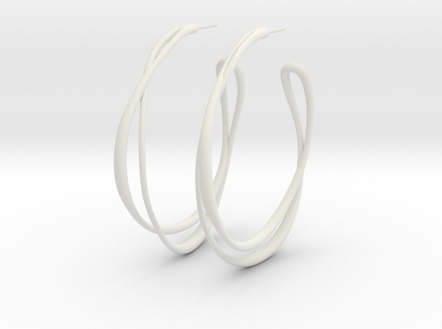 Cosplay Looped Hoop Earring (no guide holes) in White Natural Versatile Plastic