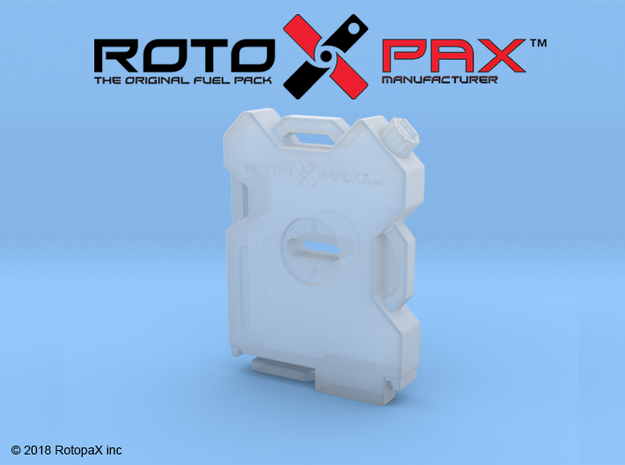 BR10005 1/18th scale RotopaX 2 Gal fuelpack in Smooth Fine Detail Plastic