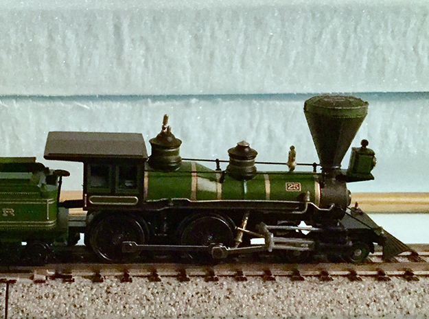 N-Scale Locomotive 'Bonnet' Stack (Single) in Tan Fine Detail Plastic