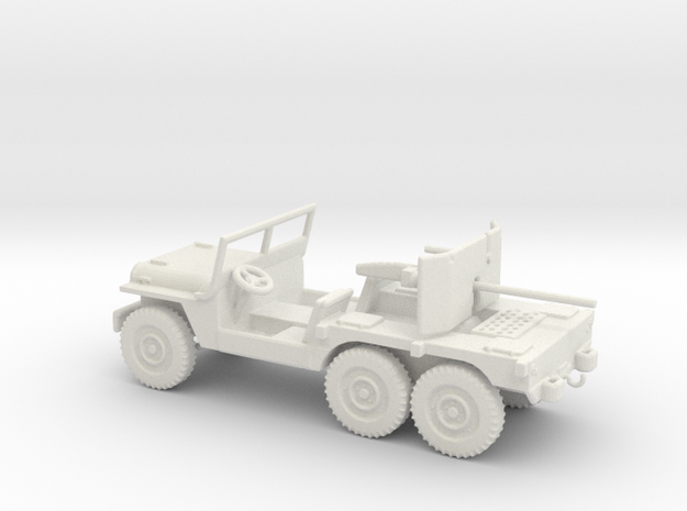 1/87 Scale 6x6 Jeep MT T14 37mm Gun Carrier in White Natural Versatile Plastic