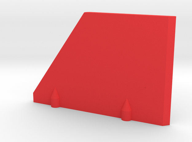 Prism P7 - Right Dock Wall (Bottom Half) (PART) in Red Processed Versatile Plastic