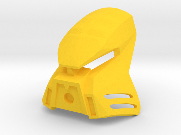 [commission] Kanohi Kualkama in Yellow Processed Versatile Plastic