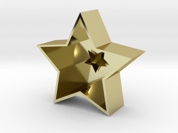 -star Hanging decoration in 18K Yellow Gold: Medium