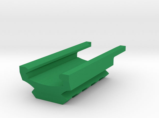 4-Slots Bottom Picatinny Rail for USP Pistol in Green Processed Versatile Plastic