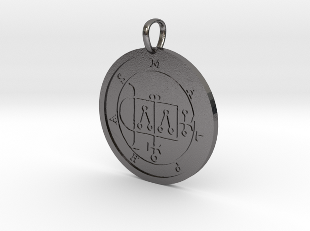 Malphas Medallion in Polished Nickel Steel
