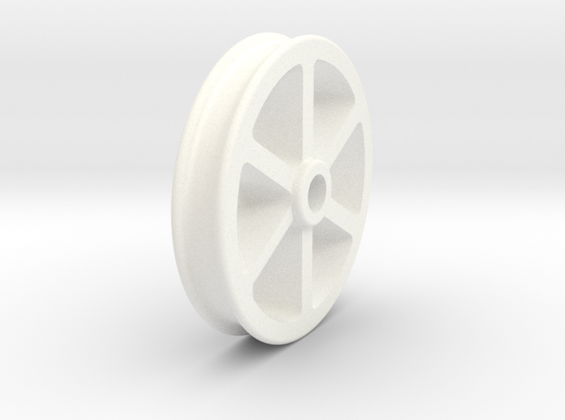 NRW01a Nantlle Railway Wagon Wheel, Single 16mm in White Processed Versatile Plastic