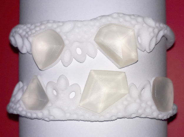 Cosplay Club Cuff Crystals in Smooth Fine Detail Plastic: Medium